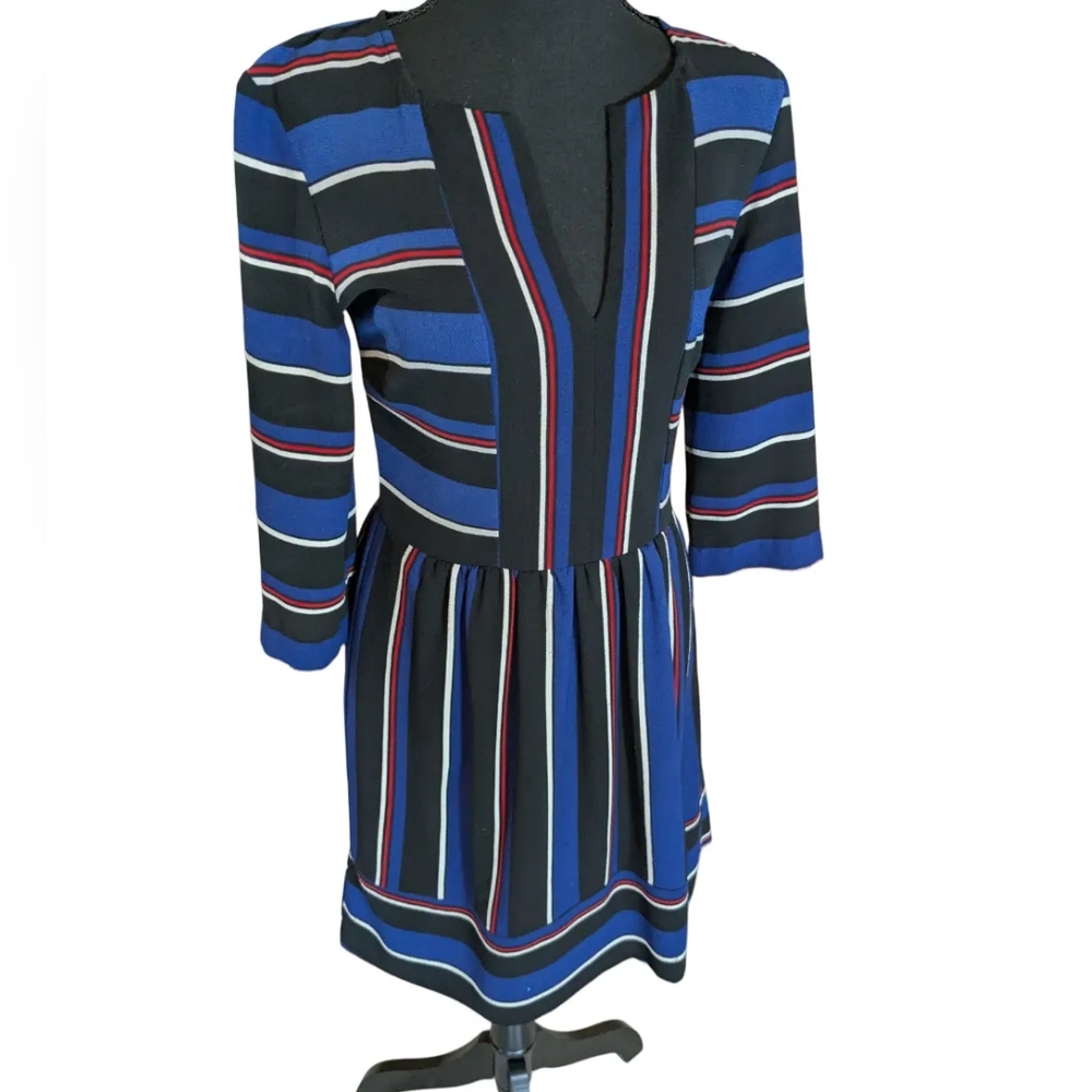 Charles Henry Multicolor Striped Long Sleeve Dress